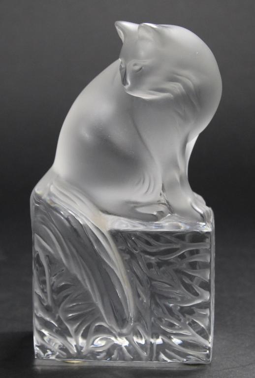 Lalique France Crystal Cat Sculpture 11678 (1 of 7)
