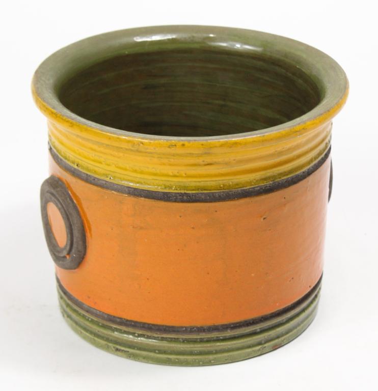 Mid Century Italian Glazed Pottery Pot / Vase (1 of 5)