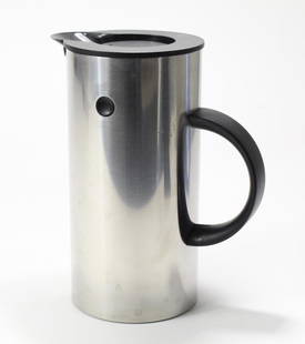 Stelton  Stainless Thermal Pitcher Carafe: Designed by Erik Magnussen. Marked to bottom. Very good condition. 8 1/4" x 4 1/4" dia.