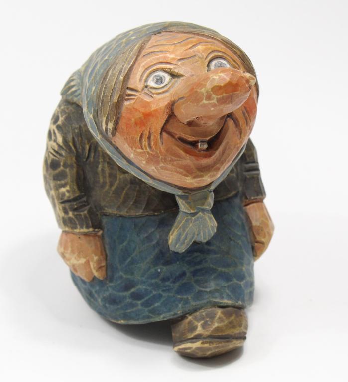 Anton Sveen Style Carved Wood Folk Art Troll (1 of 6)