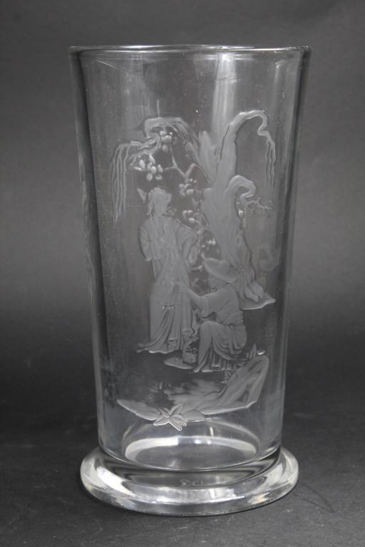 Vintage Verlys France Chinoiserie Glass Vase (1 of 6)