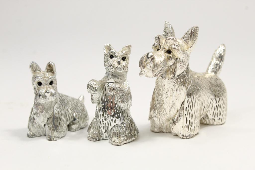 Christofle France Scottish Terrier Dog Figurines (1 of 8)
