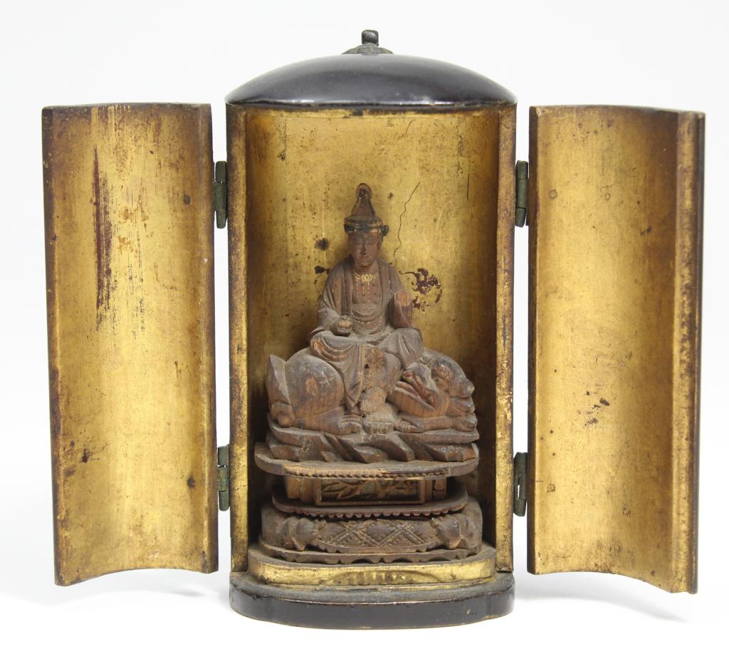 Antique Miniature Traveling Buddha Shrine (1 of 8)
