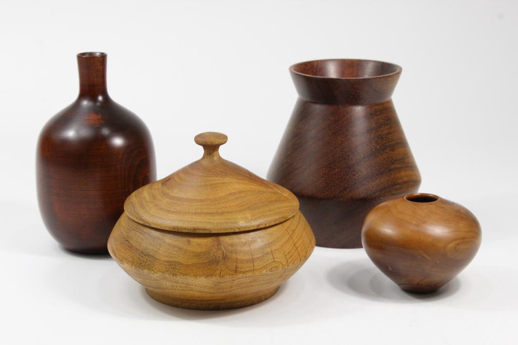 Signed Wood Craft Studio Vases / Ray Conaway (1 of 8)