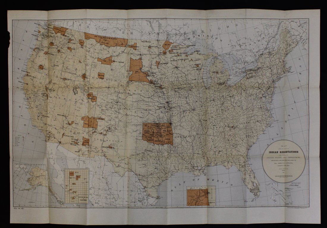 1885 Map of US Indian Reservations (1 of 11)