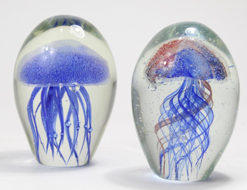 Murano Style Jellyfish Paperweights (1 of 5)