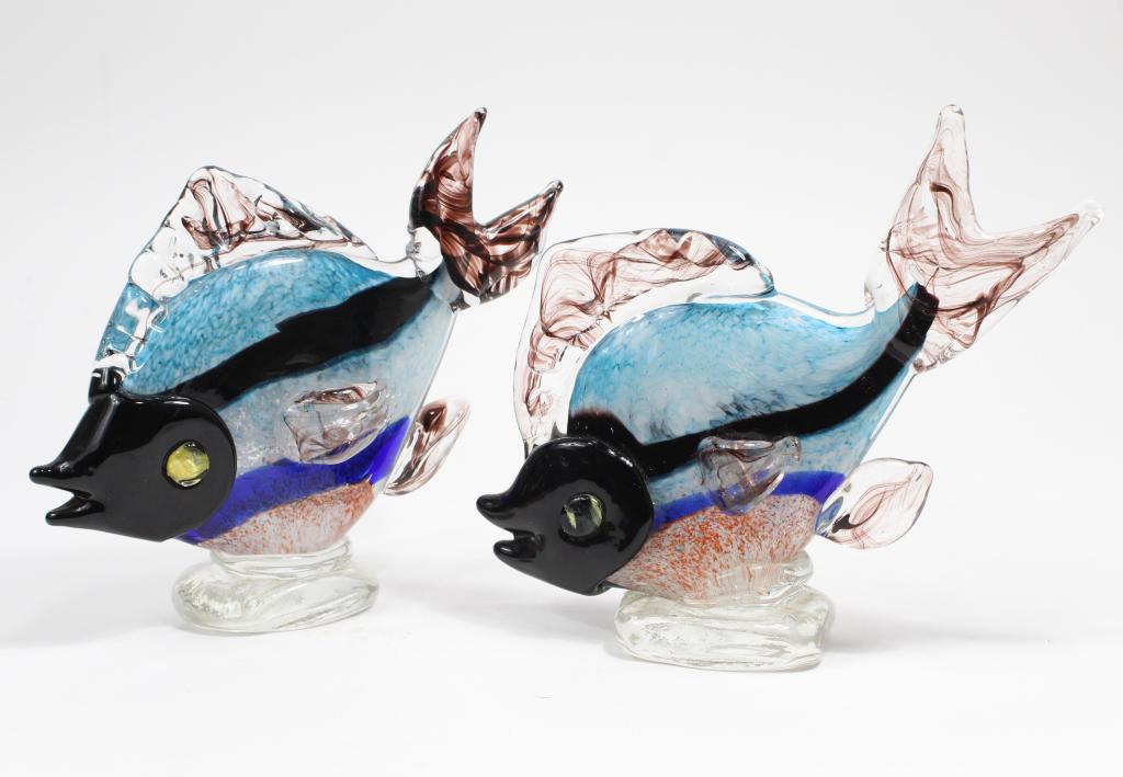 Mid Century Murano Glass Fish Figure Sculptures (1 of 6)