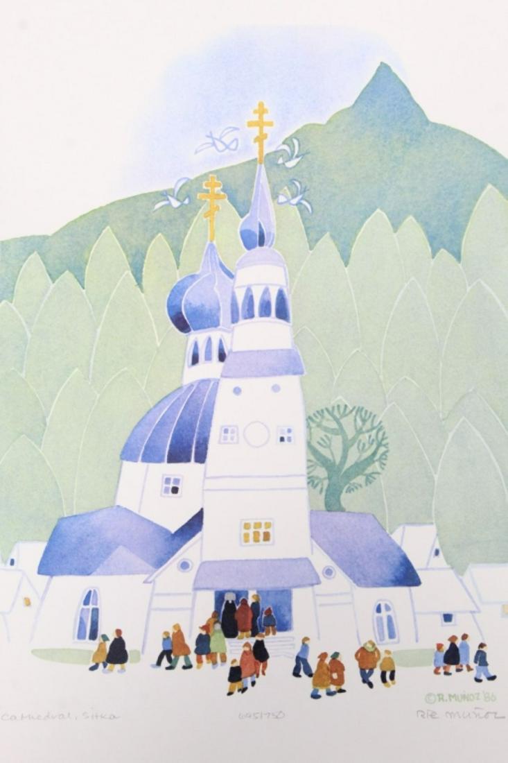 Rie Munoz Signed Litho "Catherdral, Sitka" (1 of 4)