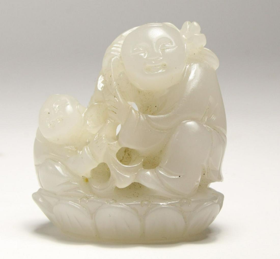 Qing White Jade Carving of Two Young Boys (1 of 6)