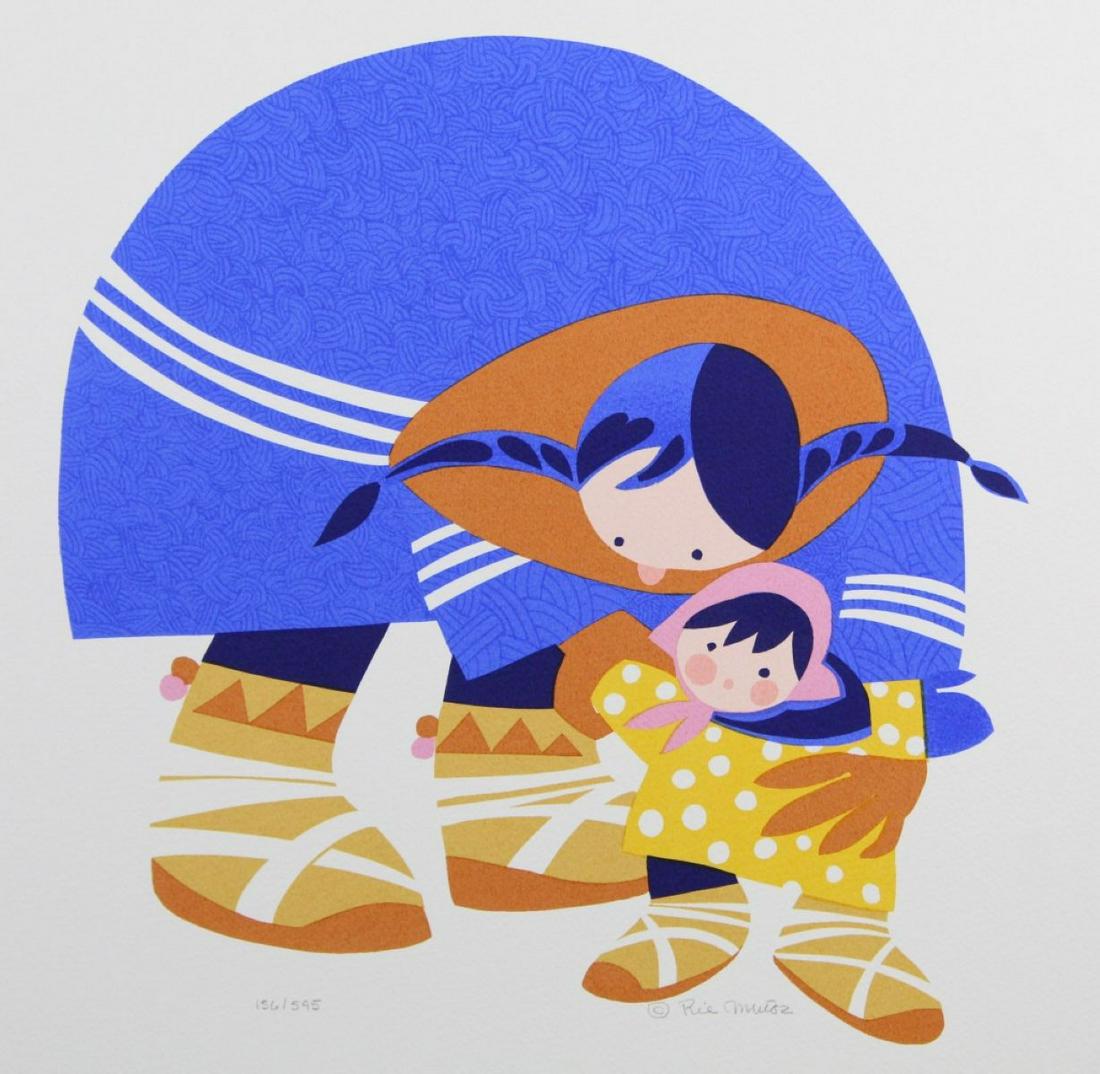 Rie Munoz Signed Silkscreen "Walking" (1 of 4)