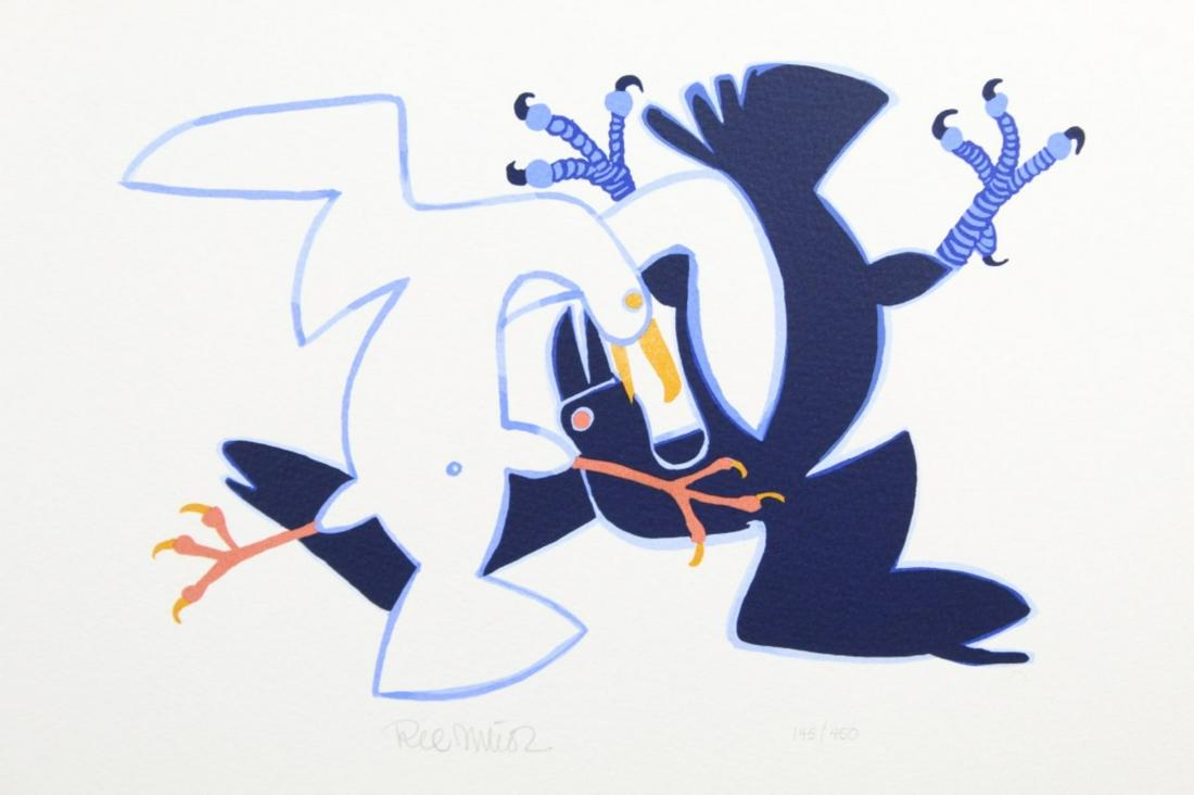 Rie Munoz Signed Silkscreen "Raven and Seagull" (1 of 4)