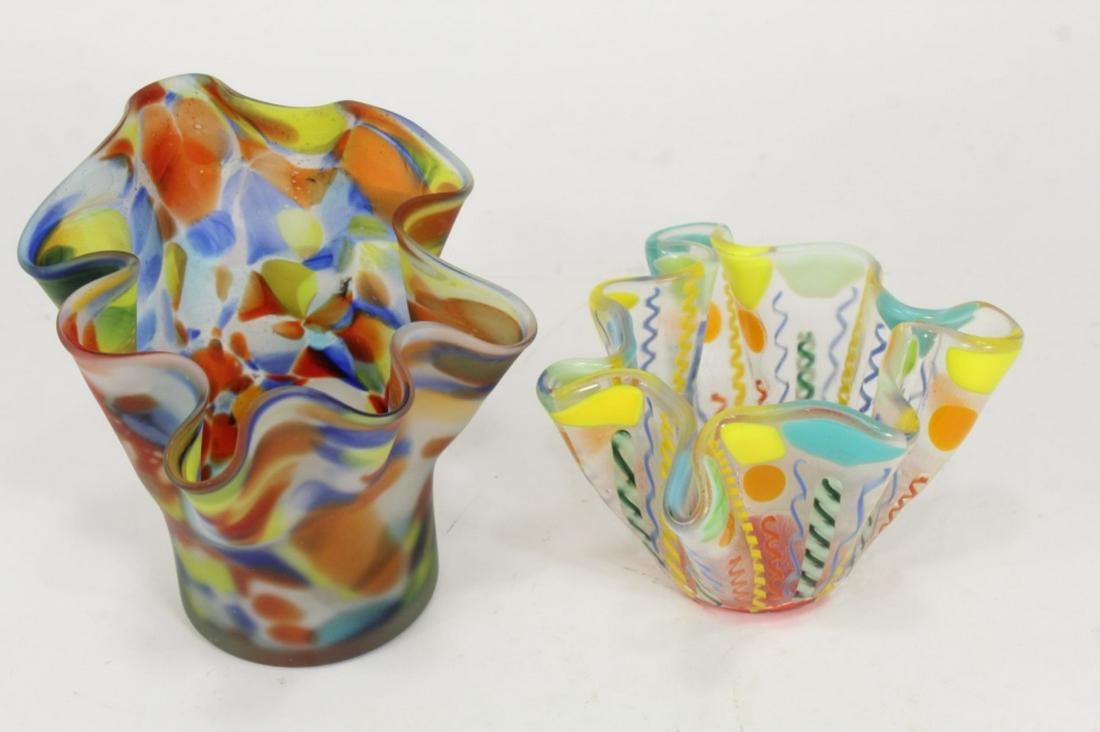 Murano Style Art Glass Handerchief Vases / Bowls (1 of 7)