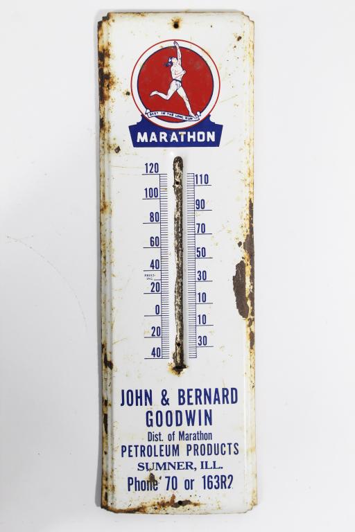 Marathon Oil Metal Thermometer Sign (1 of 7)