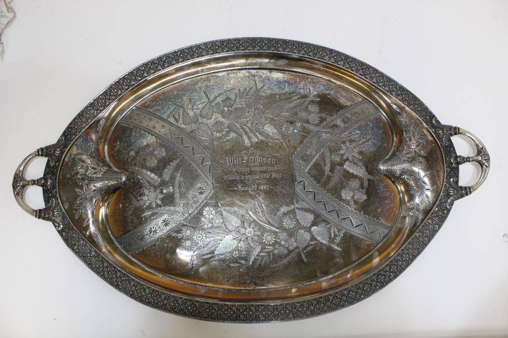 Meriden Brittania Quadruple Large Tray 1882 (1 of 11)