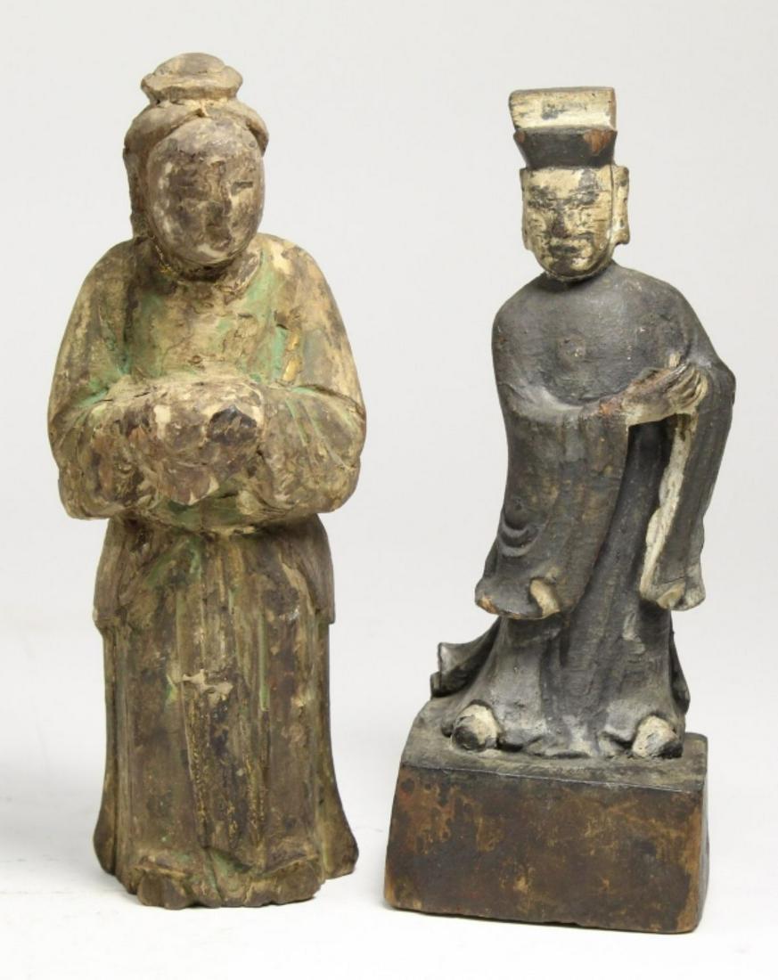 Antique Chinese Carved Wood Figures (1 of 6)