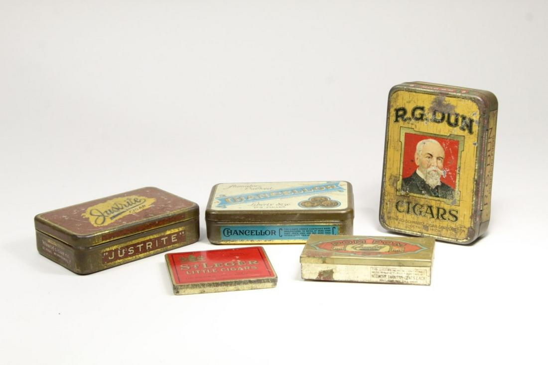 Lot of 5 Vintage Cigar Tins (1 of 4)
