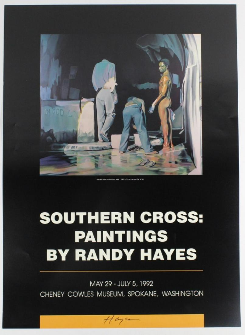 Randy Hayes (Miss. 1944-) Signed Poster: Signed Exhibition poster by artist Randy Hayes for a 1992 show in Spokane, Wa. 22" x 16"