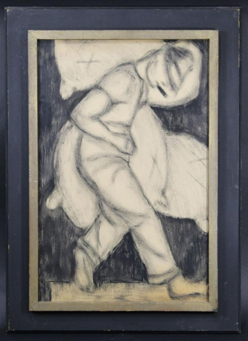 WPA Charcoal Drawing, Working Man (1 of 6)