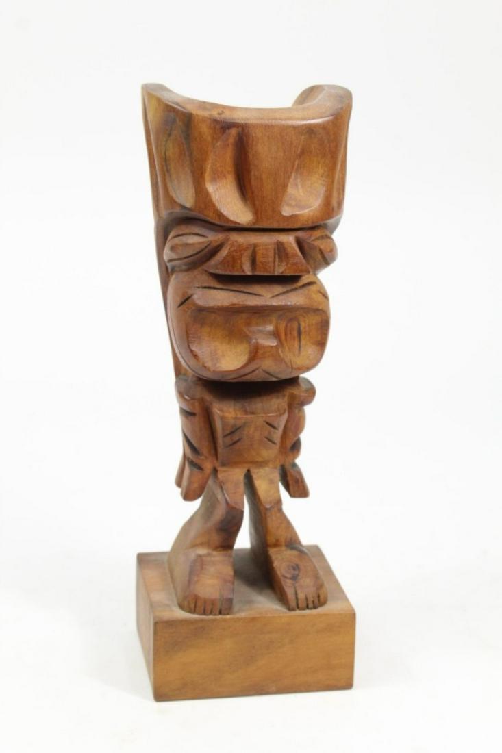 Vintage Hand Craved Wood Tiki Statue (1 of 7)