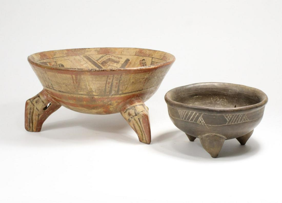 Two Pre-Columbian Tripod Rattle Leg Bowls (1 of 10)