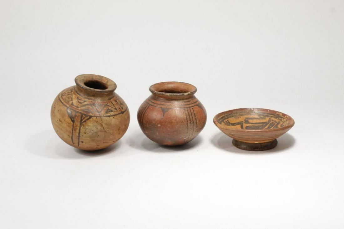 Lot of 3 Pre-Columbian Redware Pottery (1 of 8)