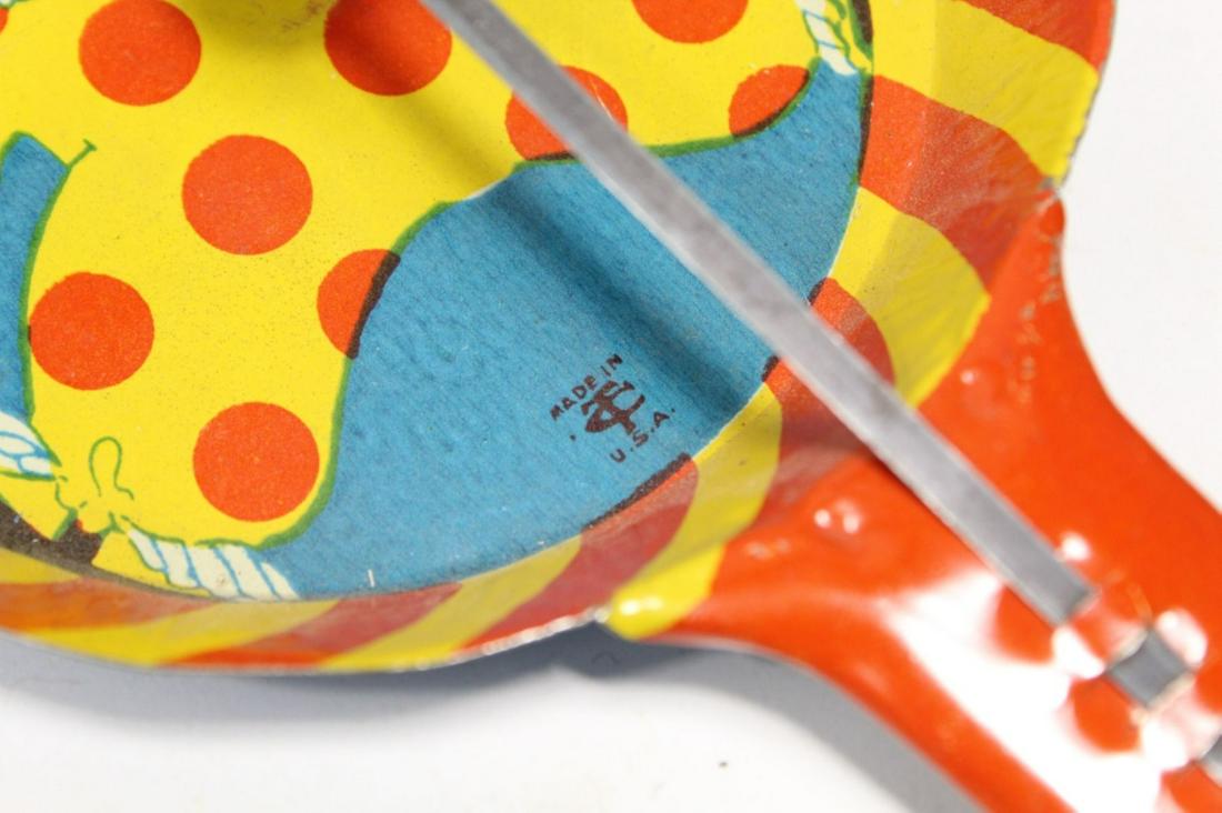 Lot of 15 Vintage Tin Litho Noisemakers: Each with different graphic, good condition. Largest is 8" and smallest is 4" approx.