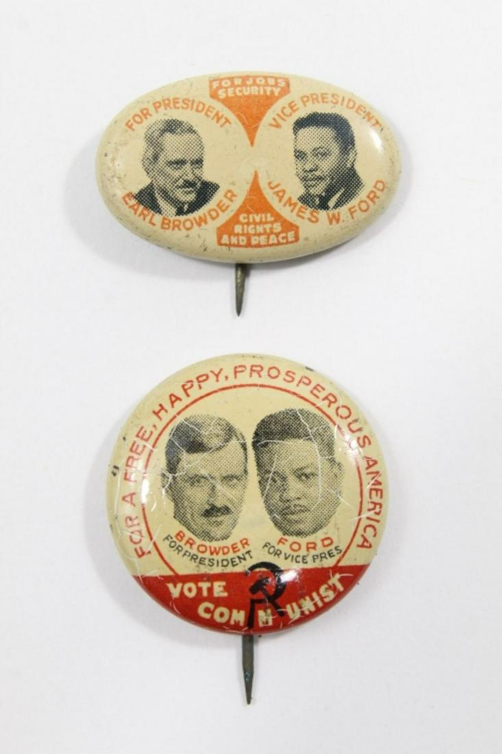 Browder / Ford Communist Party Campaign Buttons (1 of 5)