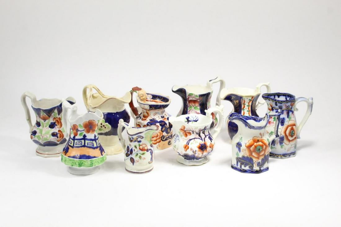10 Small Antique Gaudy Welsh Jugs (1 of 1)