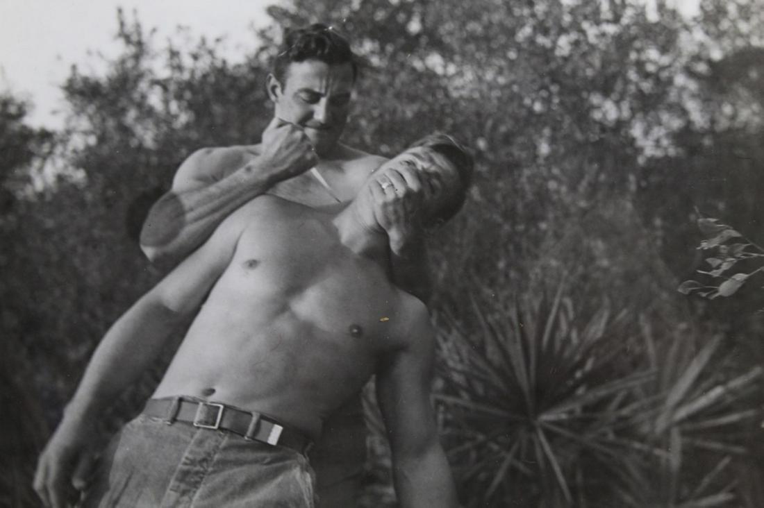 Vintage US Army Shirtless Men Photographs (1 of 11)