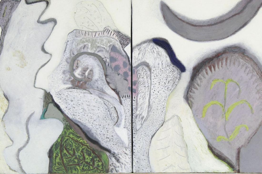 Dana Roberts (WA) Abstract Diptych Painting (1 of 6)