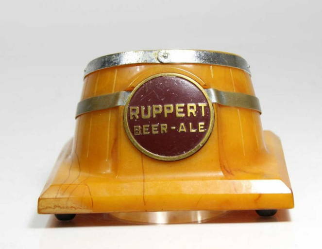 Vintage Bakelite Ruppert Beer Foam Scraper Caddy