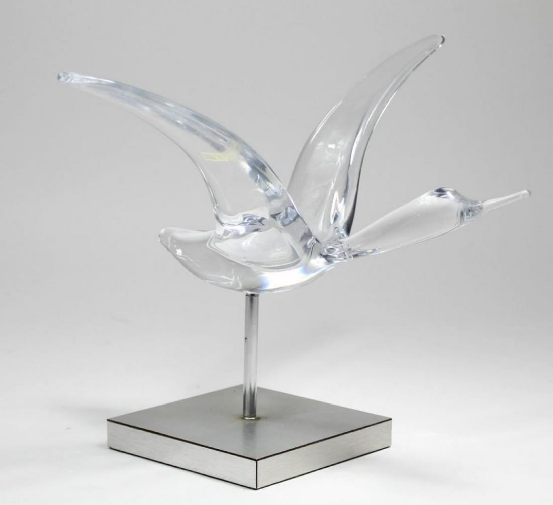 Daum Crystal Bird In Flight Sculpture (1 of 8)
