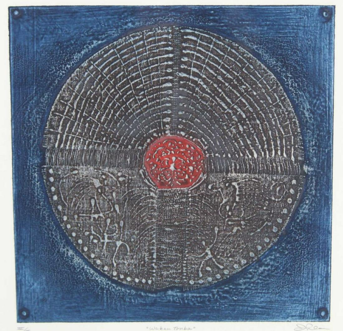 John Ihle (1925-2002) Abstract Collagraph Print (1 of 7)