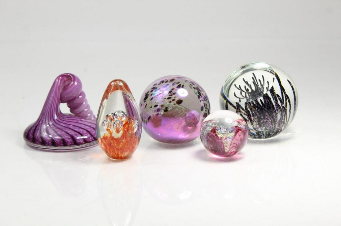 Murano Style Art Glass Paperweights (1 of 7)