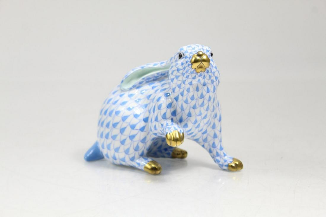Herend Blue Fishnet Rabbit / Bunny (1 of 6)