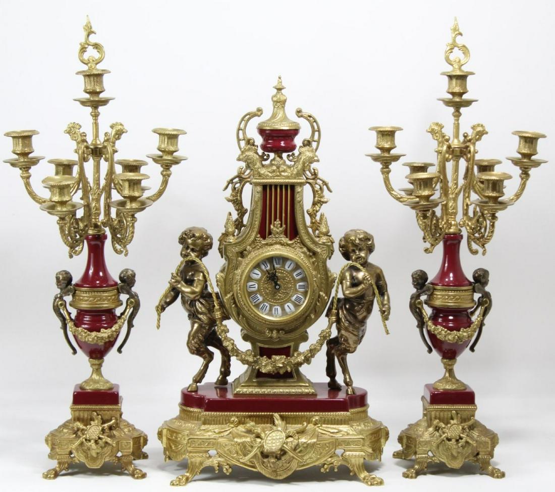 Imperial Brevettato Italian Clock & Candelabra Set (1 of 15)