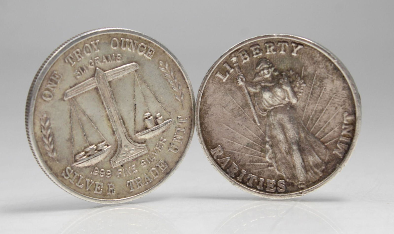 Two .999 Silver Coins Liberty Mint & Trade Unit (1 of 6)