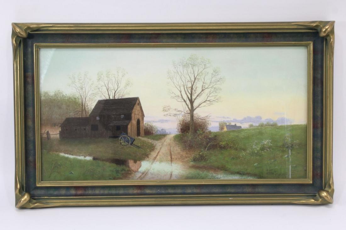 Large Pie Crust / Bat Wing Frame w/ Pastel (1 of 10)