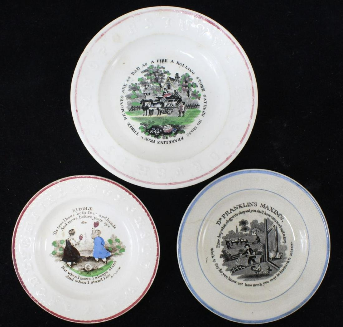 A&G Meakin Alphabet Plates & Franklin's Maxims (1 of 12)
