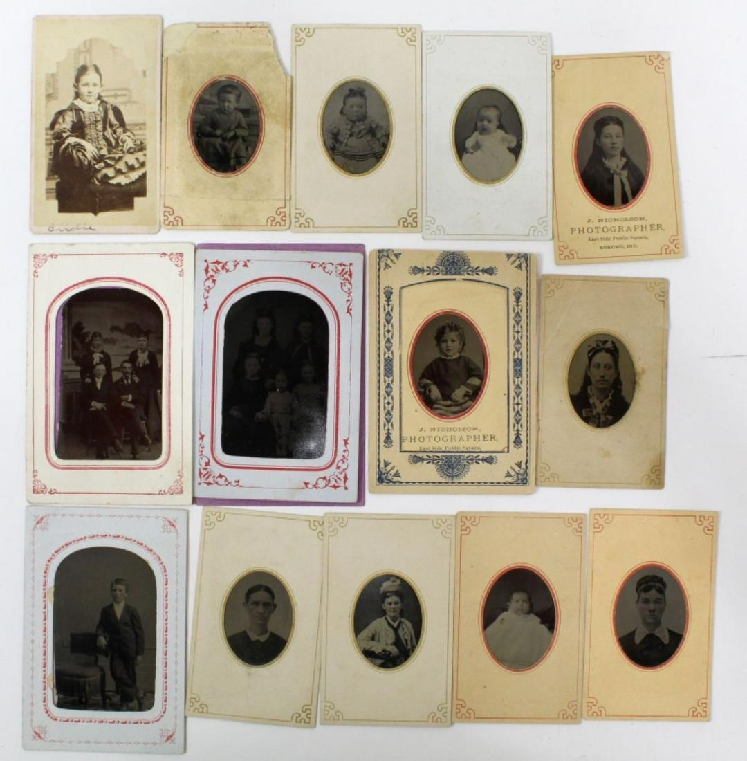 Collection Of Tintype Photographs In Paper Frames Auction