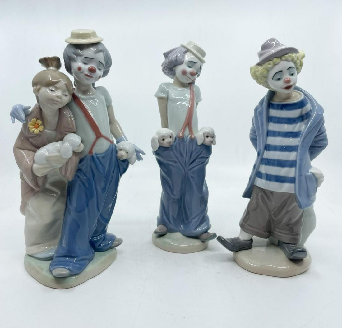 3pc Lladro Child Clowns Porcelain Figurines (1 of 9)