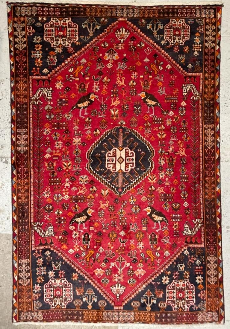 Vintage Bird Motif Persian Tribal Rug- 7.75' x 5' (1 of 6)