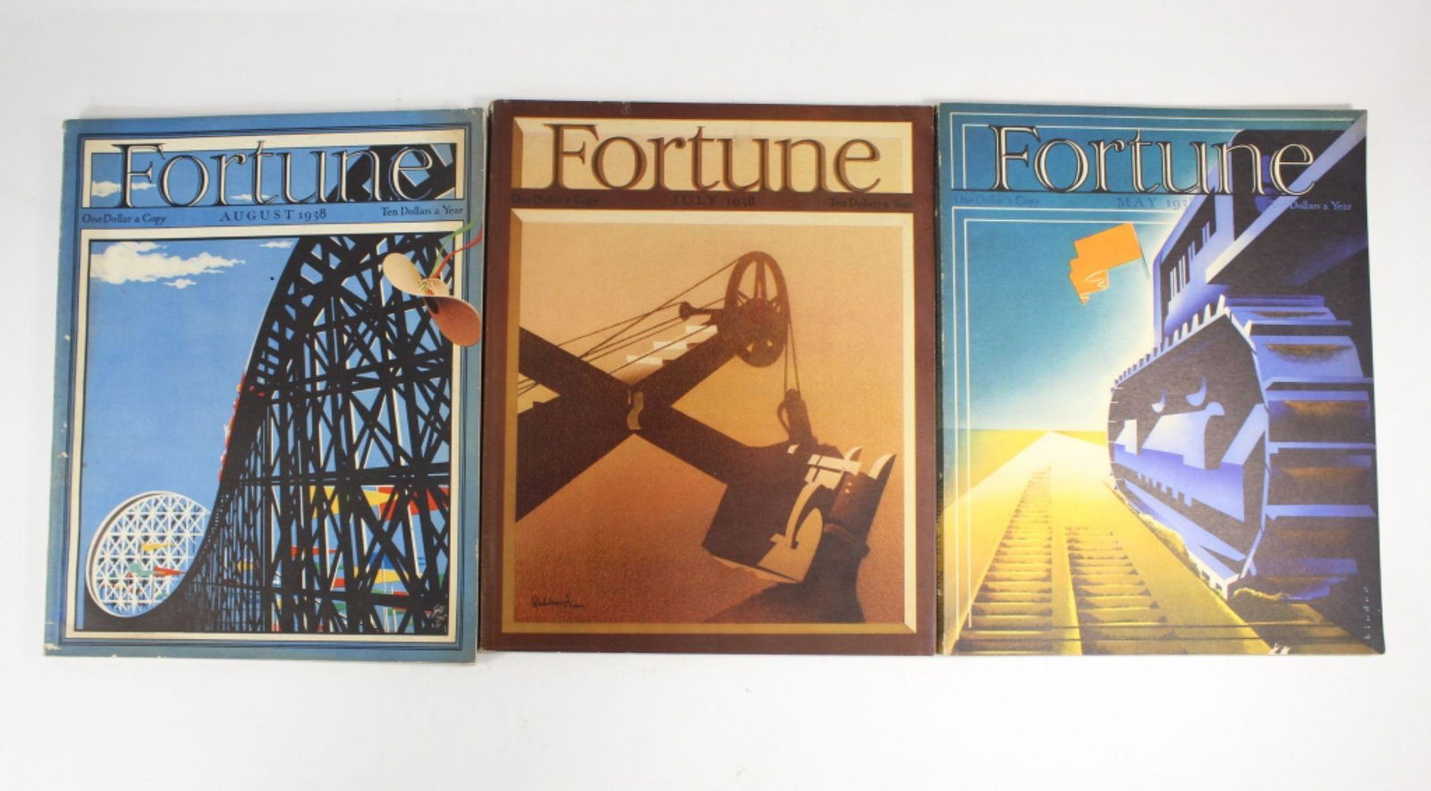Lot of 3 Issues of 1938 Fortune Magazine (1 of 3)