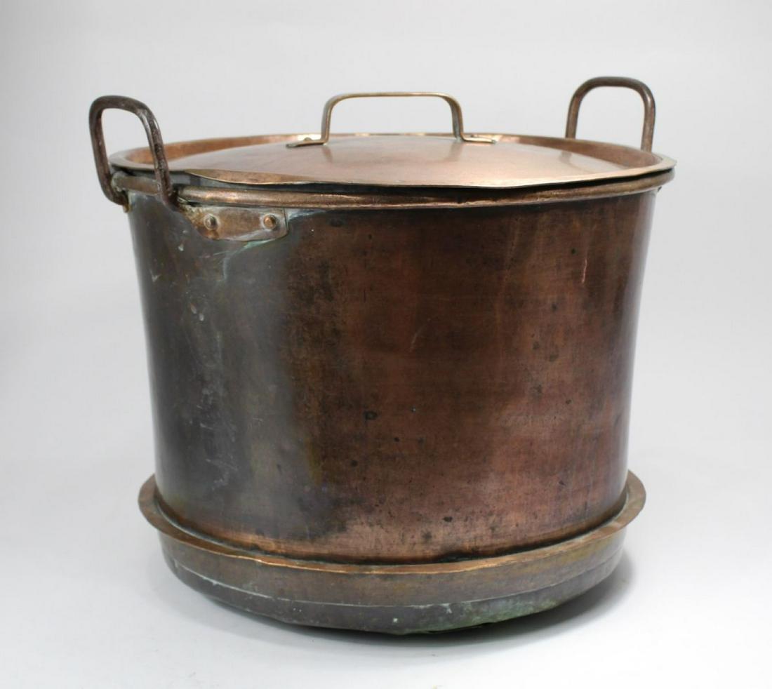 Large Antique Swedish Lidded Copper Pot (1 of 10)