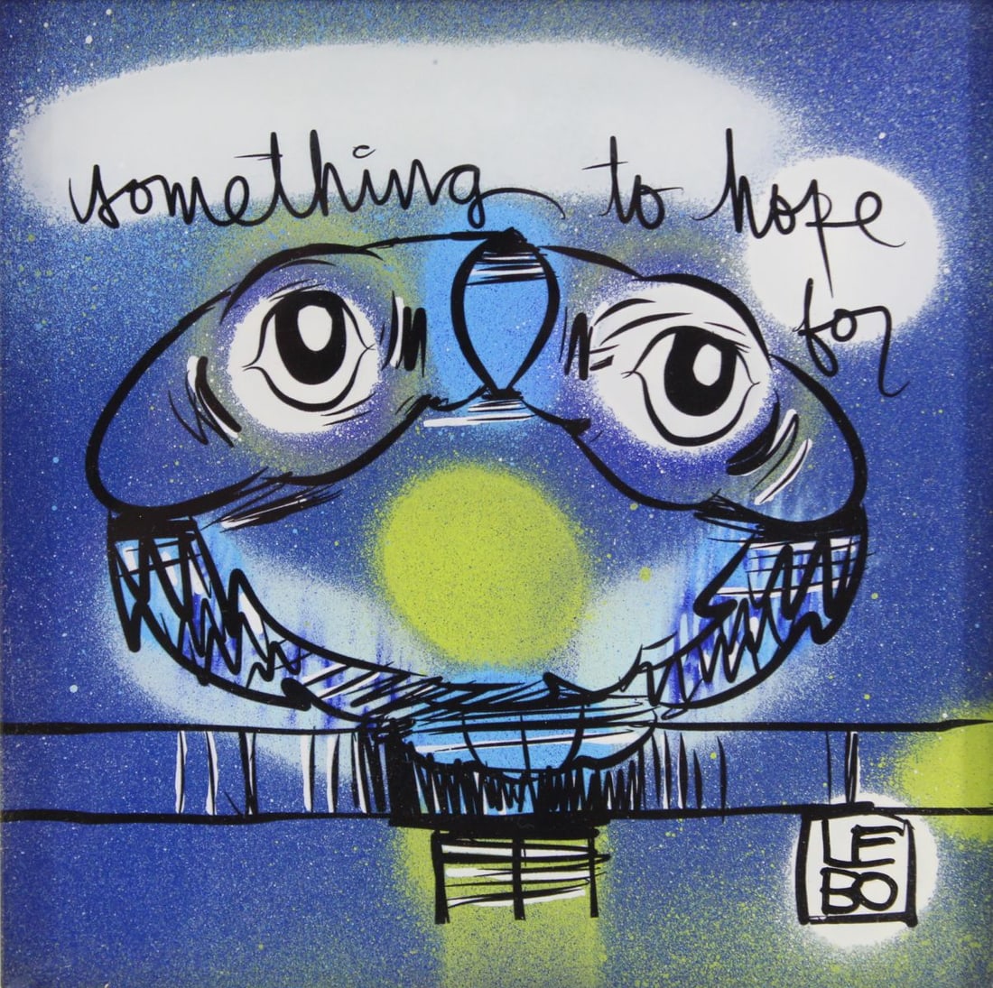 David Le Batard (LEBO) (1972-2023 Florida) Painting on Plexiglass (1 of 5)