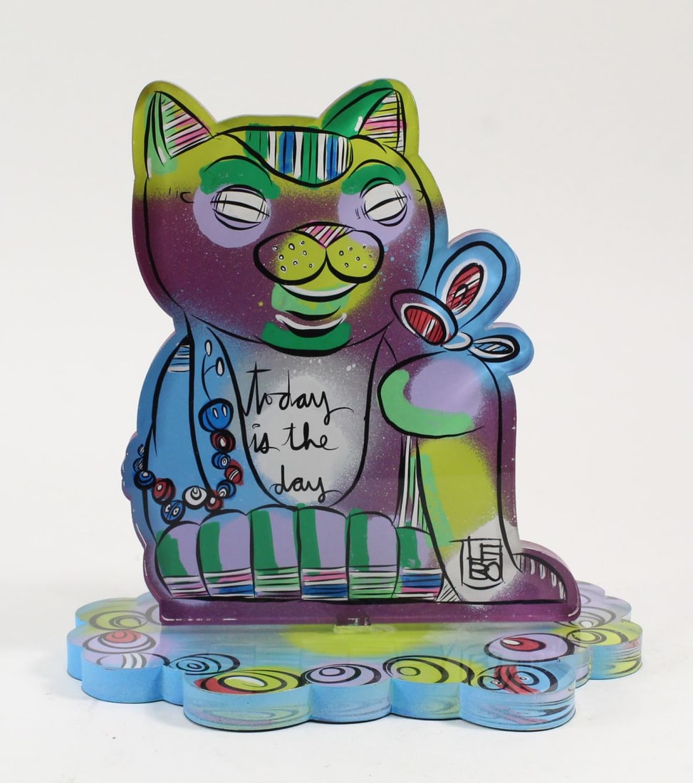 David Le Batard (LEBO) (1972-2023 Florida) Painted Acrylic Sculpture (1 of 9)