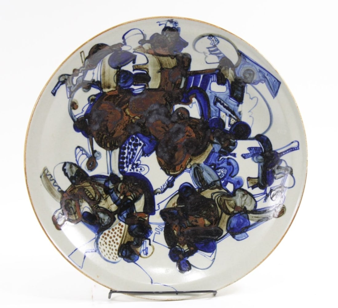 Jim Kaneko (1923-1999) Studio Pottery Decorated Charger (1 of 7)