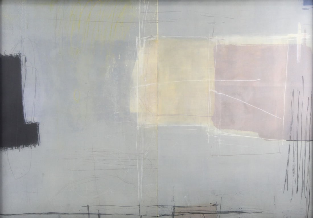 Yoko Hara Large Abstract Blue Aquatint Etching (1 of 4)