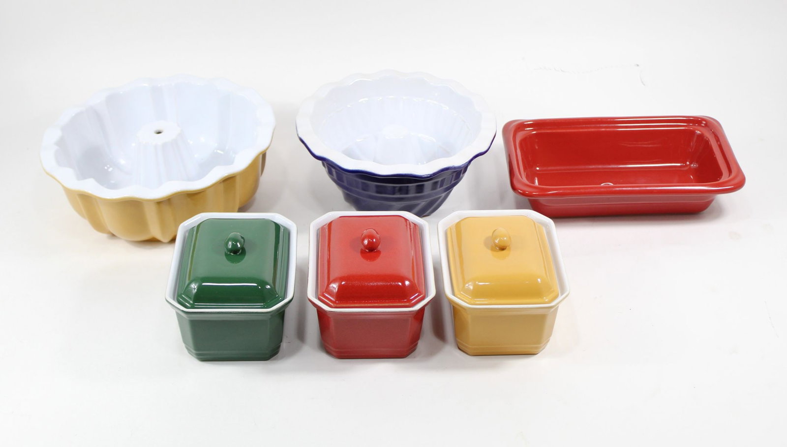 Six Pieces Emile Henry France Ceramic Baking Dishes (1 of 8)