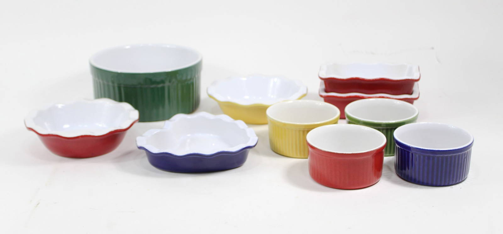 10pc Emile Henry Ceramic Ramekins & Tarts Auction